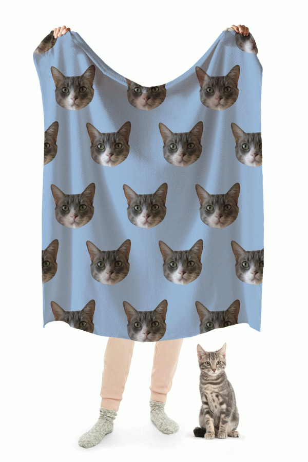 Custom Print Your Cat Blanket Online Sale