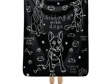 Sitting with Dogs Sherpa blanket Supply