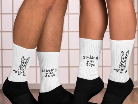 Sitting with Dogs Socks Supply