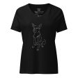 Sitting with Dogs [London] Women’s relaxed v-neck t-shirt Discount